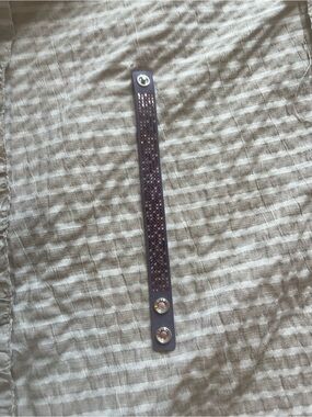 Swarovski Embellished Purple Snap Suede Bracelet